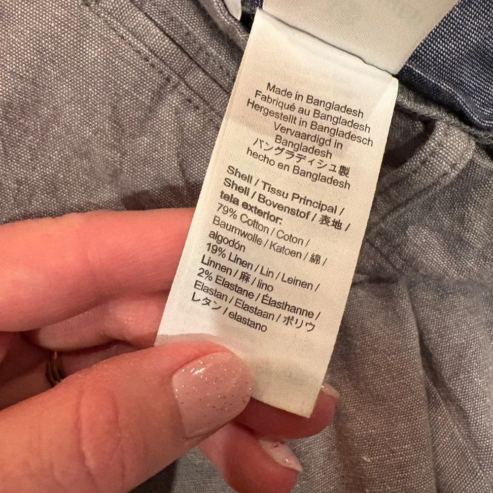Men's J. Crew Linen/Cotton Gray Dress Pants size 34x32